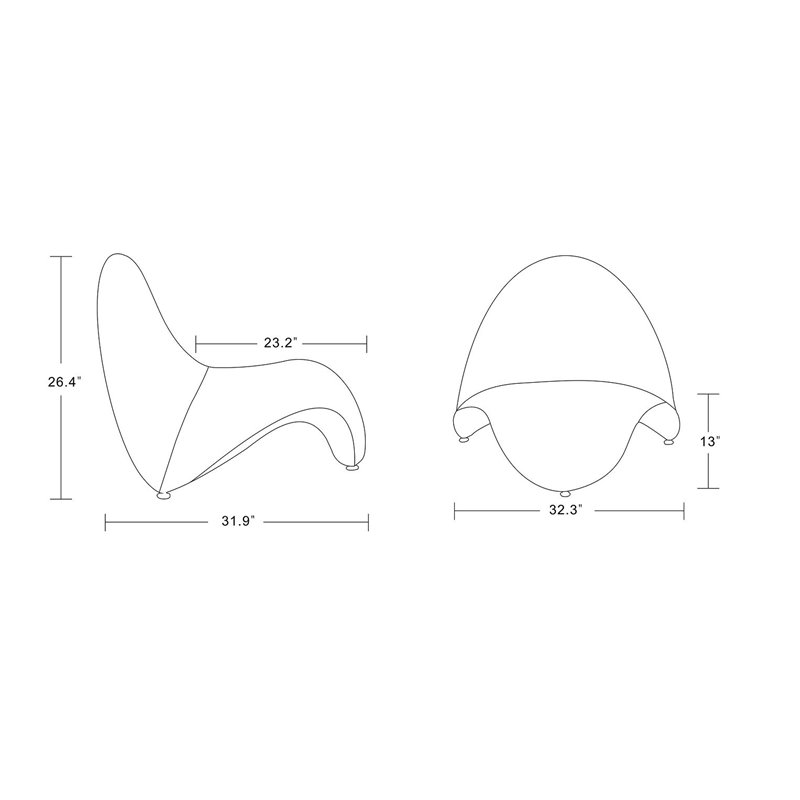 Manhattan Comfort MoMa Wool Blend Fabric Accent Chair in Purple