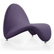 Manhattan Comfort MoMa Wool Blend Fabric Accent Chair in Purple