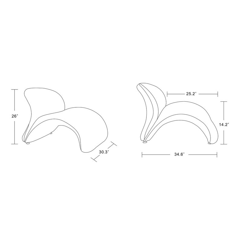 Manhattan Comfort Rosebud Wool Blend Fabric Accent Chair in Red