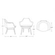 Manhattan Comfort Cronkite Fabric Accent Chair in Gray/Walnut