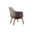 Manhattan Comfort Cronkite Fabric Accent Chair in Gray/Walnut