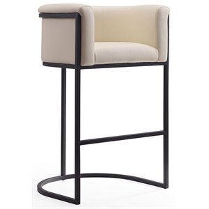 Manhattan Comfort Cosmopolitan 29.5&quot Faux Leather Barstool in Cream