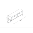 Manhattan Comfort Bowery 2 Shelves Wood TV Stand for TVs up to 50