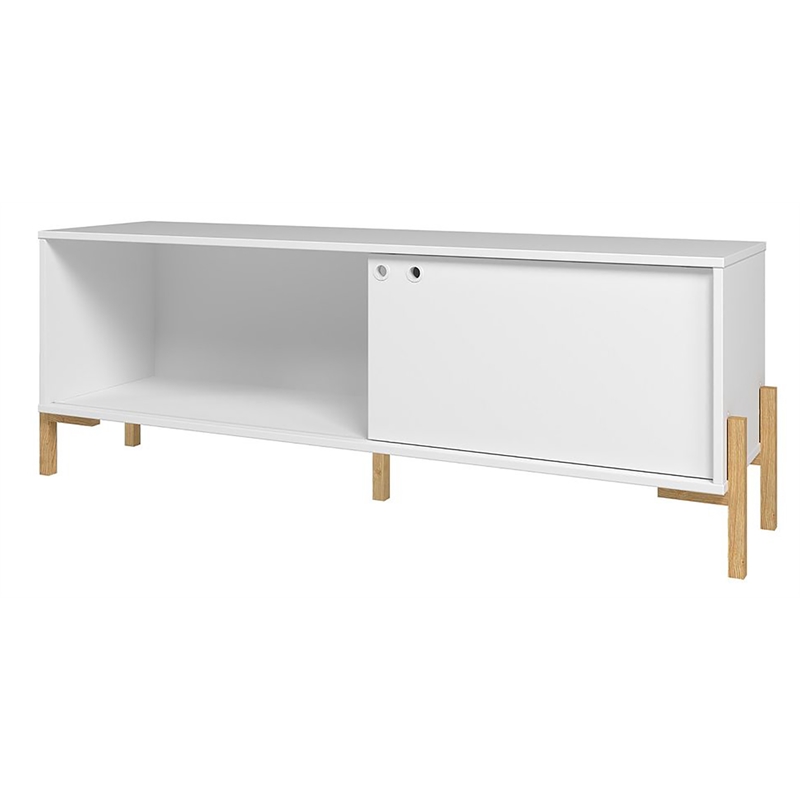 Manhattan Comfort Bowery 2 Shelves Wood TV Stand for TVs up to 50