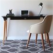 HomeDock Solid Wood Office Desk with Internal Organizers in Black & Cinnamon