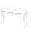 HomeDock Solid Wood Office Desk with Internal Organizers in Black & Cinnamon