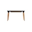 HomeDock Solid Wood Office Desk with Internal Organizers in Black & Cinnamon