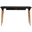 HomeDock Solid Wood Office Desk with Internal Organizers in Black & Cinnamon