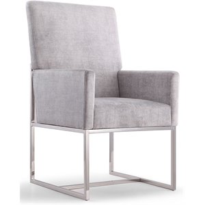 element velvet dining armchair in gray