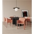 Manhattan Comfort Vogue Faux Leather & Metal Armchair in Pink