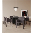Manhattan Comfort Vogue Faux Leather & Metal Armchair in Gray