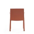 Manhattan Comfort Paris Saddle Leather Arm Chair in Clay Pink