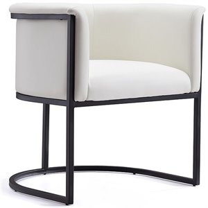 Manhattan Comfort Cosmopolitan 18.9&quot Faux Leather Dining Chair in White