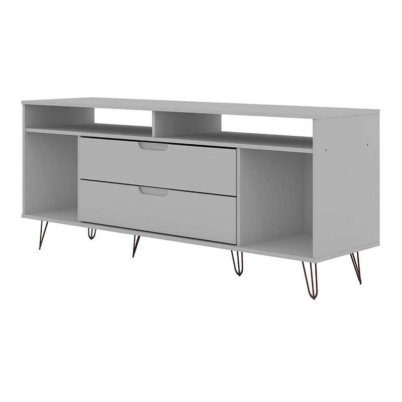 Manhattan Comfort Rockefeller Wood TV Stand for TVs up to 60