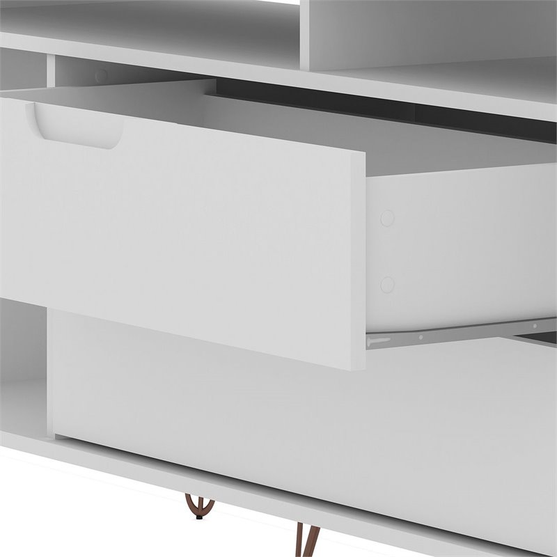 Manhattan Comfort Rockefeller Wood TV Stand for TVs up to 60