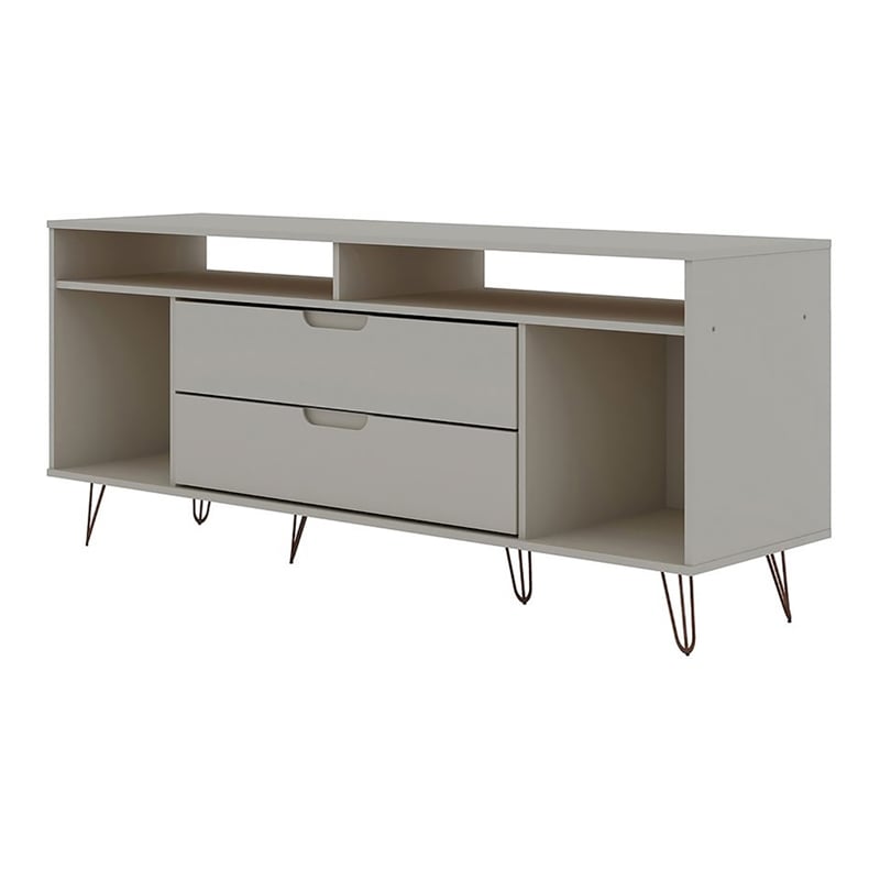 Manhattan Comfort Rockefeller Wood TV Stand for TVs up to 60