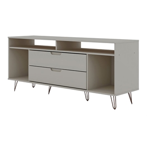 Manhattan Comfort Rockefeller Wood TV Stand for TVs up to 60&quot in Off White
