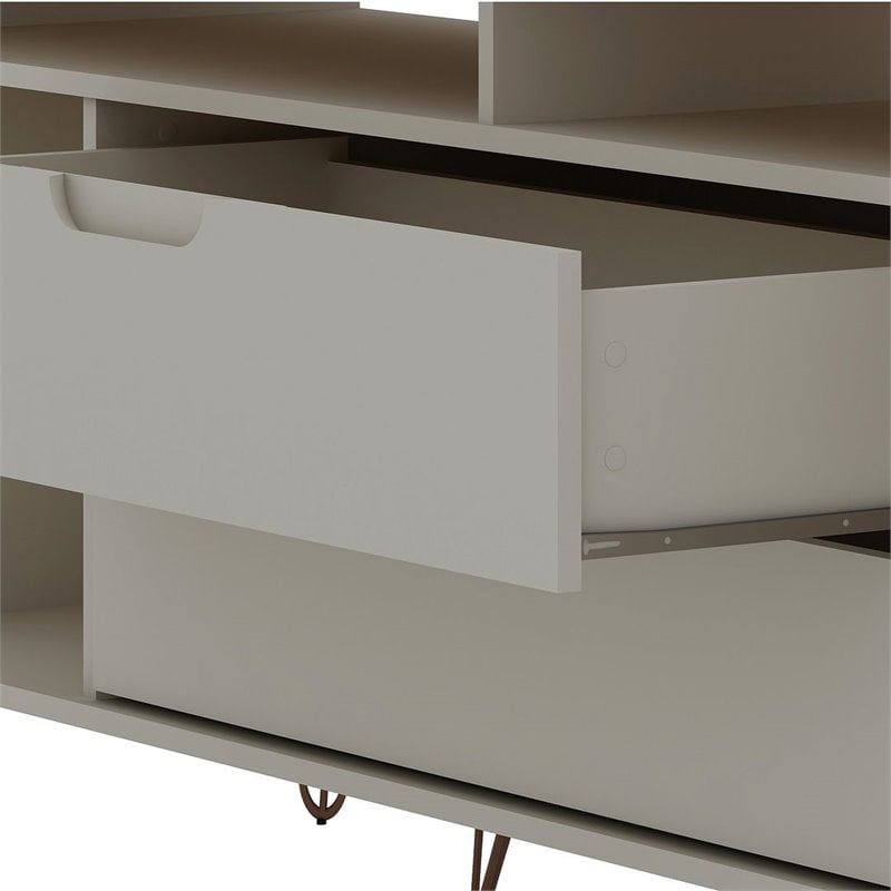 Manhattan Comfort Rockefeller Wood TV Stand for TVs up to 60