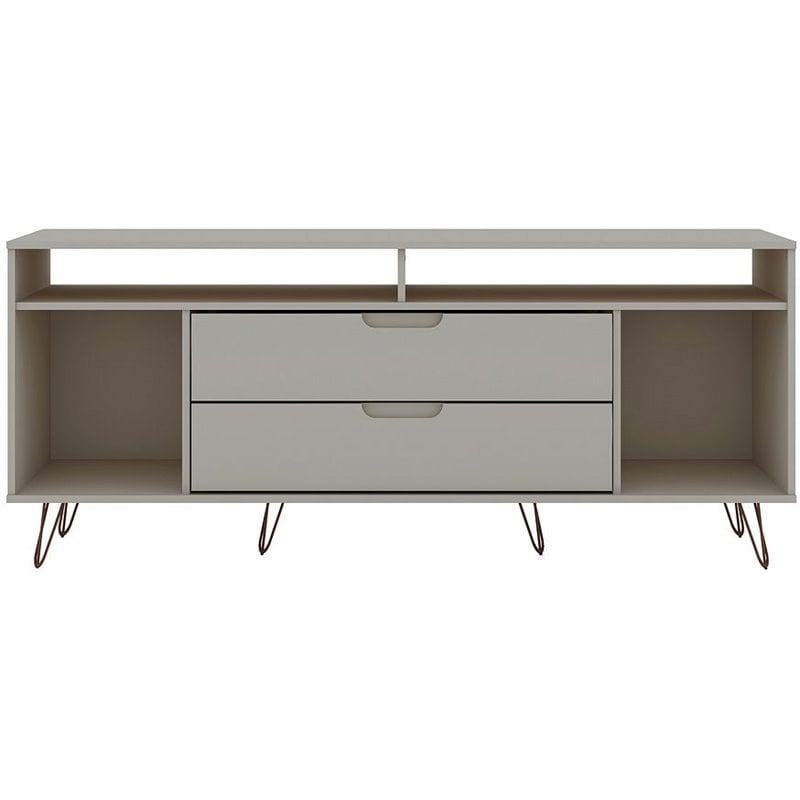 Manhattan Comfort Rockefeller Wood TV Stand for TVs up to 60