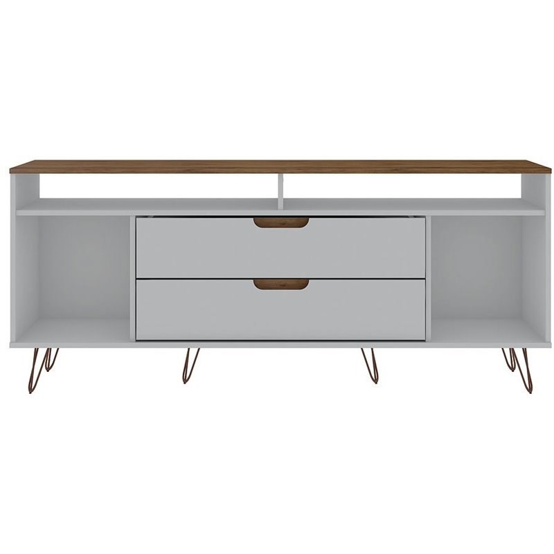 Manhattan Comfort Rockefeller Wood TV Stand for TVs up to 60