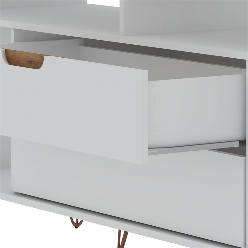 Manhattan Comfort Rockefeller Wood TV Stand for TVs up to 60