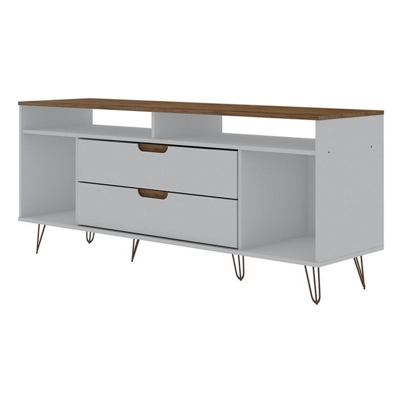 Manhattan Comfort Rockefeller Wood TV Stand for TVs up to 60