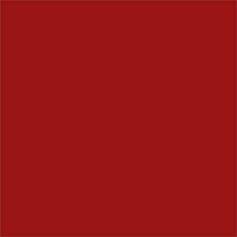 Manhattan Comfort Lava Plastic/Tempered Glass Accent Table in Red/Clear