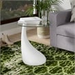 Manhattan Comfort Lava Plastic/Tempered Glass Accent Table in Purple/Clear