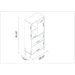Manhattan Comfort Bowery 5-Shelf Solid Wood Bookcase in White