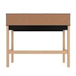 Manhattan Comfort Bowery Mid-Century Solid Wood Desk in Black/Oak
