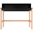 Manhattan Comfort Bowery Mid-Century Solid Wood Desk in Black/Oak