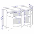 Manhattan Comfort Bradley 4 Shelves Wood Buffet Stand in White