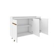 Manhattan Comfort Bradley 4 Shelves Wood Buffet Stand in White