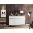 Manhattan Comfort Bradley 4 Shelves Wood Buffet Stand in White