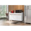 Manhattan Comfort Bradley 4 Shelves Wood Buffet Stand in White