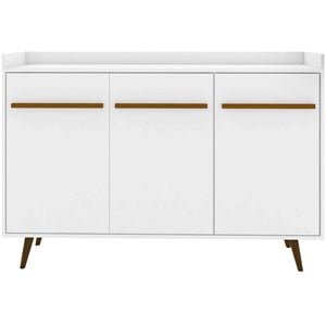 bradley wood buffet stand with 4 shelves in white