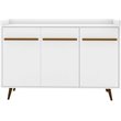 Manhattan Comfort Bradley 4 Shelves Wood Buffet Stand in White