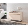 Manhattan Comfort Bradley 4 Shelves Wood Buffet Stand in Off White