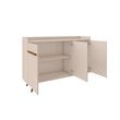 Manhattan Comfort Bradley 4 Shelves Wood Buffet Stand in Off White