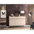 Manhattan Comfort Bradley 4 Shelves Wood Buffet Stand in Off White