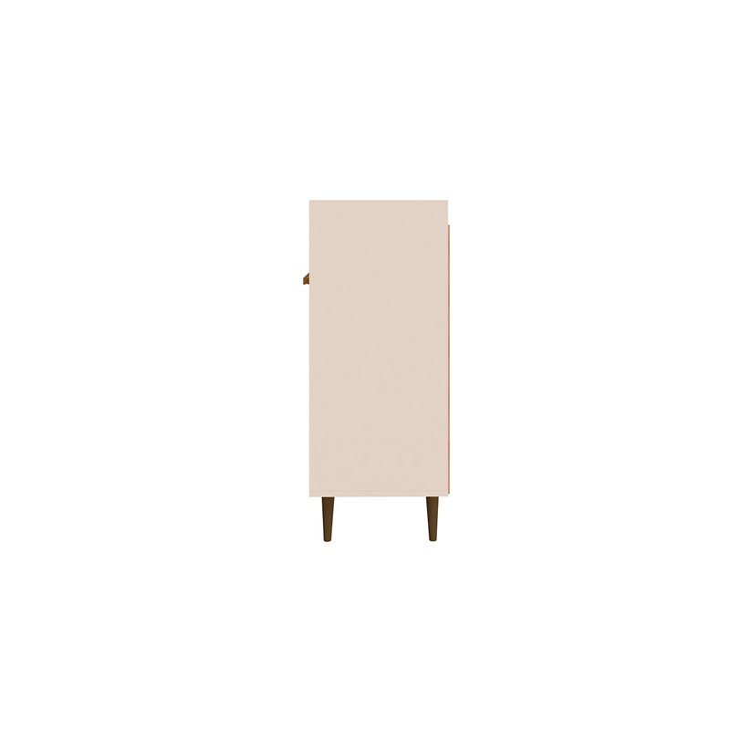 Manhattan Comfort Bradley 4 Shelves Wood Buffet Stand in Off White