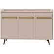 Manhattan Comfort Bradley 4 Shelves Wood Buffet Stand in Off White