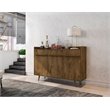 Manhattan Comfort Bradley 4 Shelves Wood Buffet Stand in Rustic Brown