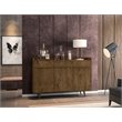 Manhattan Comfort Bradley 4 Shelves Wood Buffet Stand in Rustic Brown