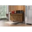 Manhattan Comfort Bradley 4 Shelves Wood Buffet Stand in Rustic Brown
