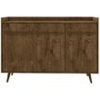 Manhattan Comfort Bradley 4 Shelves Wood Buffet Stand in Rustic Brown