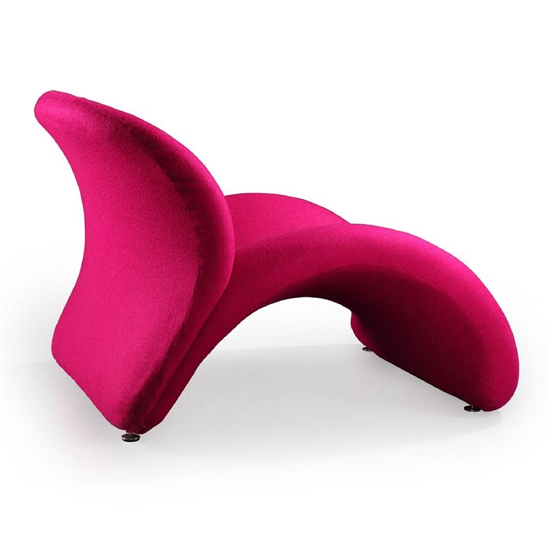 Manhattan Comfort Rosebud Fabric Accent Chair in Fuchsia Pink (Set of 2)