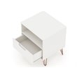 Manhattan Comfort Rockefeller 1-Drawer Wood Nightstand in White (Set of 2)