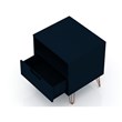 Manhattan Comfort Rockefeller 1-Drawer Wood Nightstand in Blue (Set of 2)