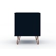 Manhattan Comfort Rockefeller 1-Drawer Wood Nightstand in Blue (Set of 2)